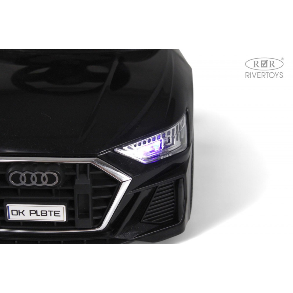 Толокар Audi Z004ZZ-A черный с музыкальным рулём и световыми фарами