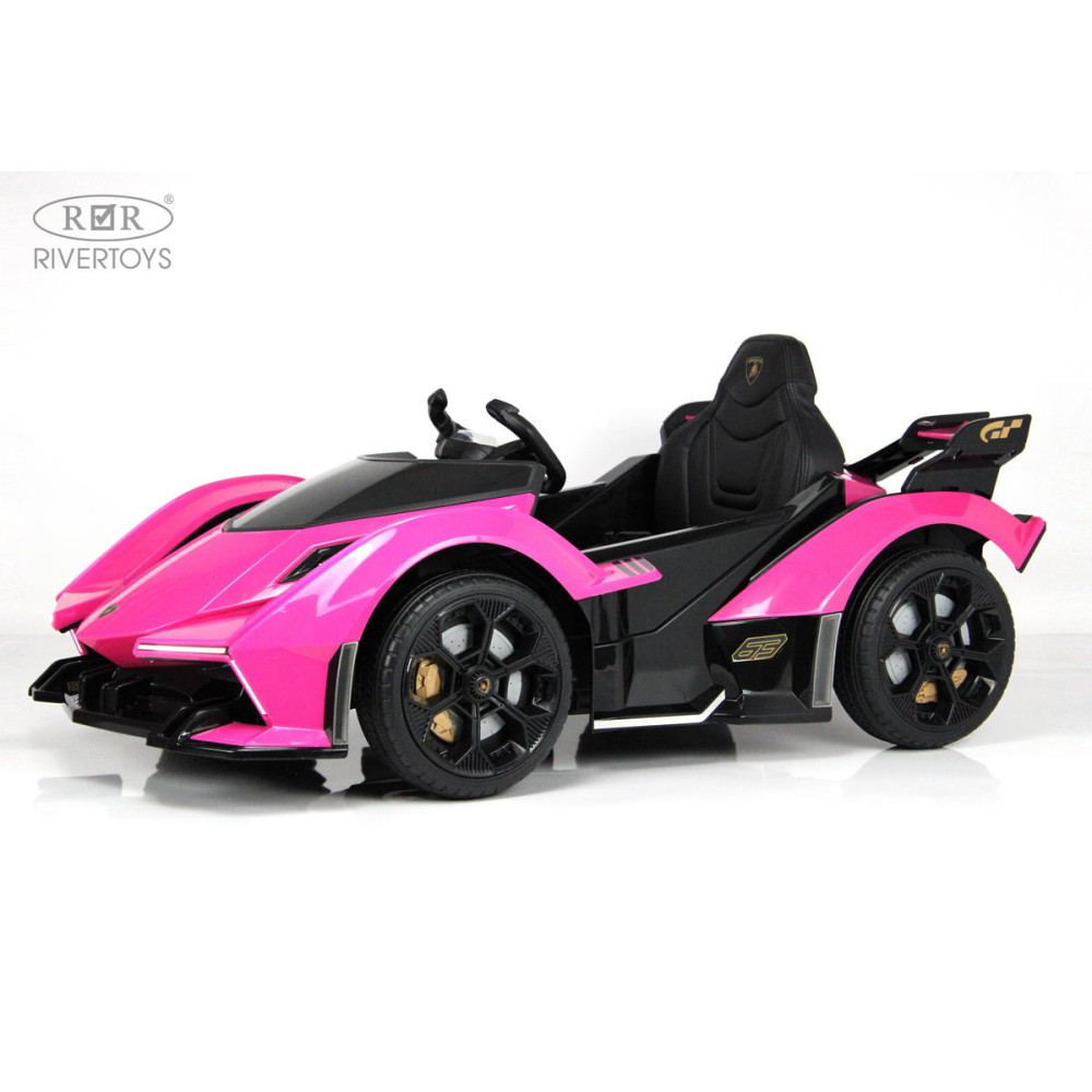Детская машина Lamborghini GT (HL528) розовый с пультом, на резиновых колесах