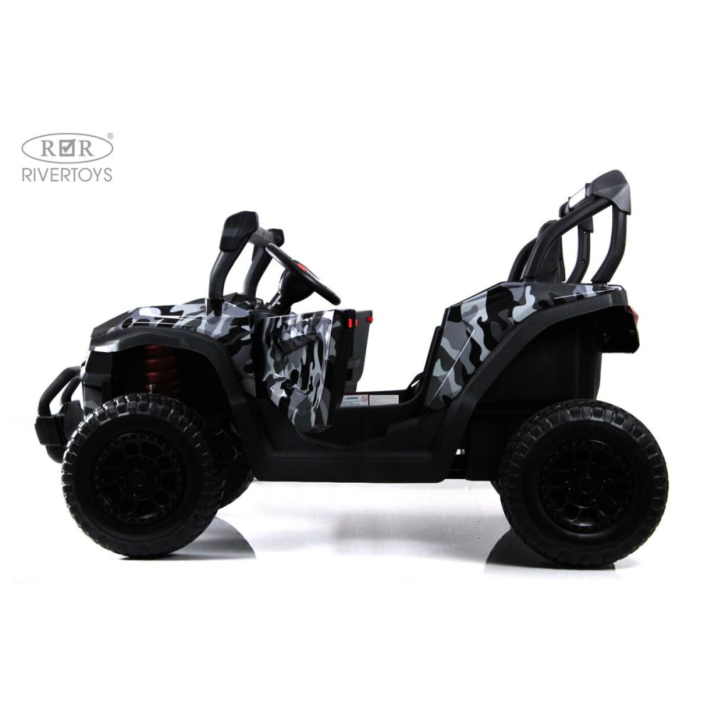Детский электромобиль P333PP (Buggy) серый камуфляж