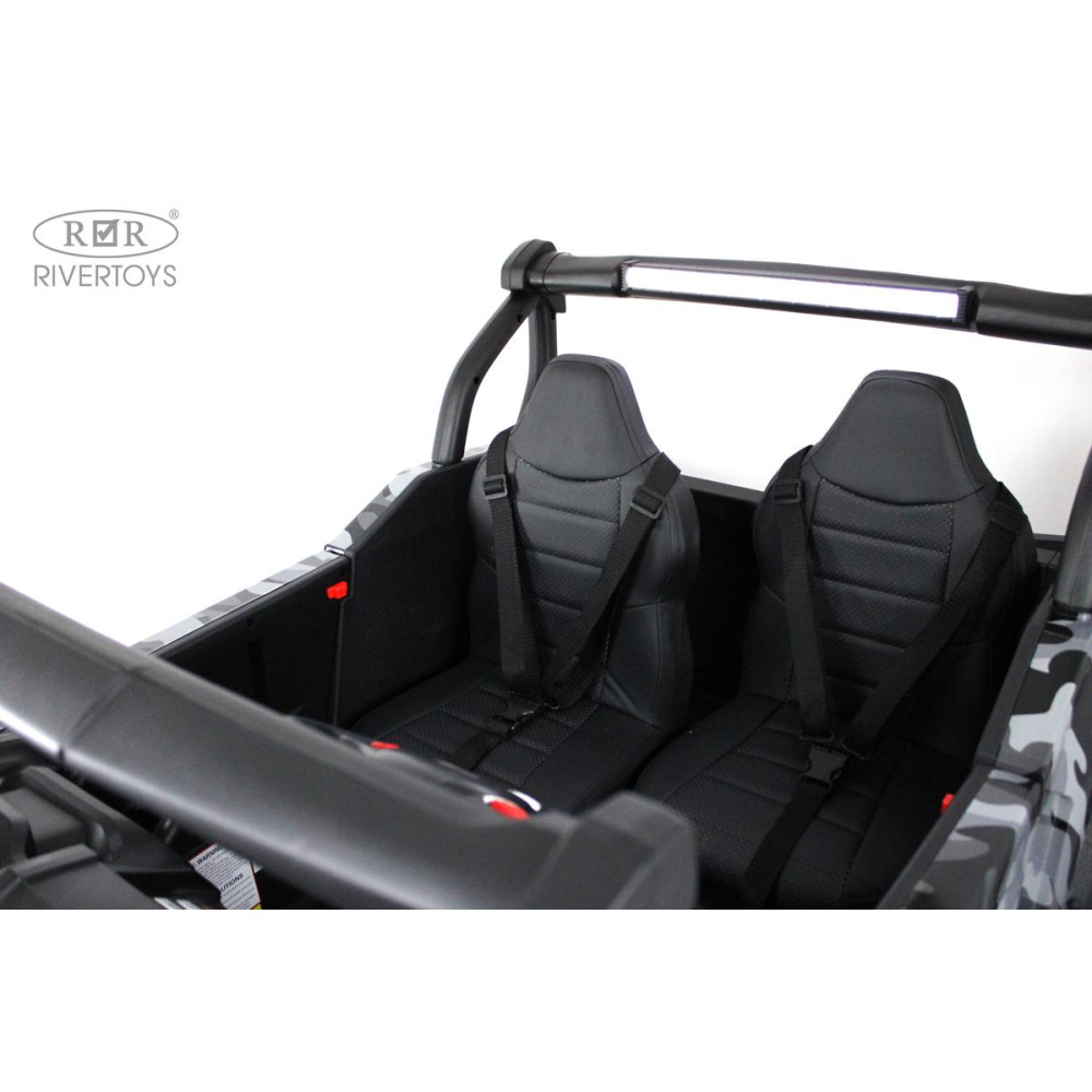 Детский электромобиль P333PP (Buggy) серый камуфляж