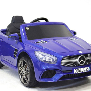 Электромобиль Mercedes-Benz SL500 синий на резиновых колесах, с пультом