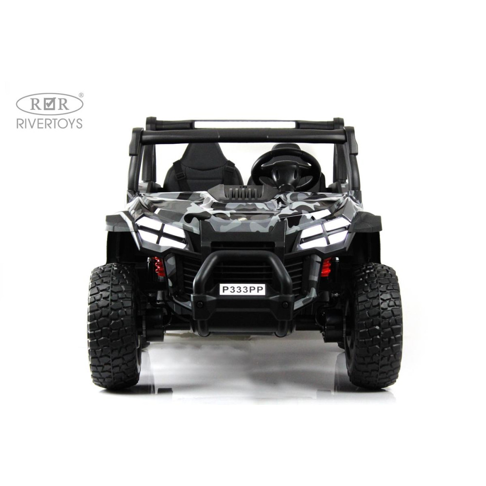 Детский электромобиль P333PP (Buggy) серый камуфляж