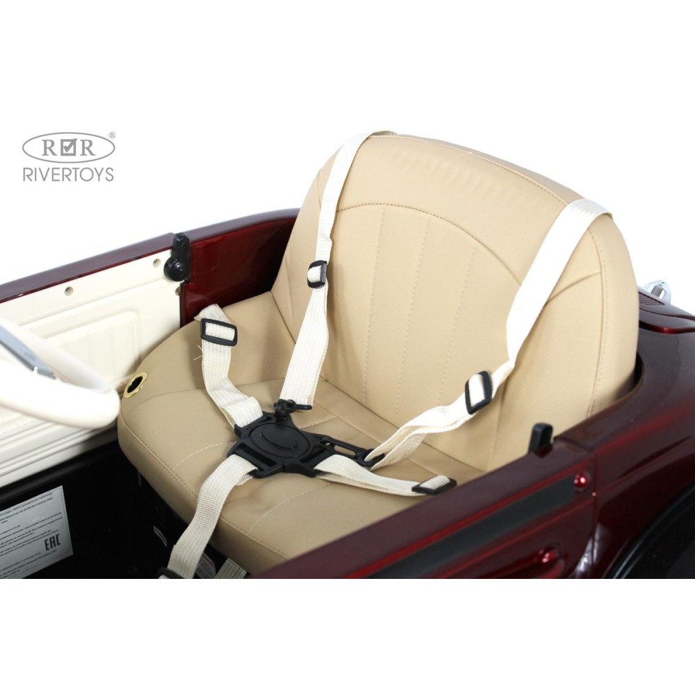 Детский электромобиль ретро X005XX красно-черный