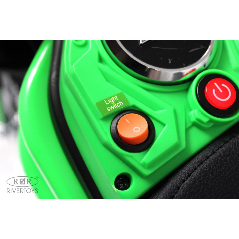 Детский электромотоцикл, скоростной A005AA зеленый (24В)