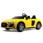 Большой детский электромобиль AUDI R8 (M333MM) желтый