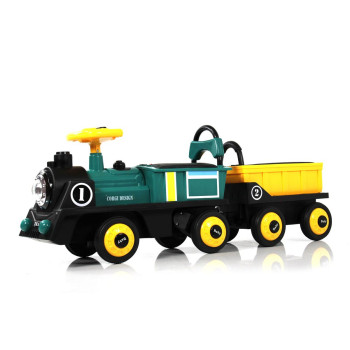 Детский электромобиль поезд K008AM зеленый