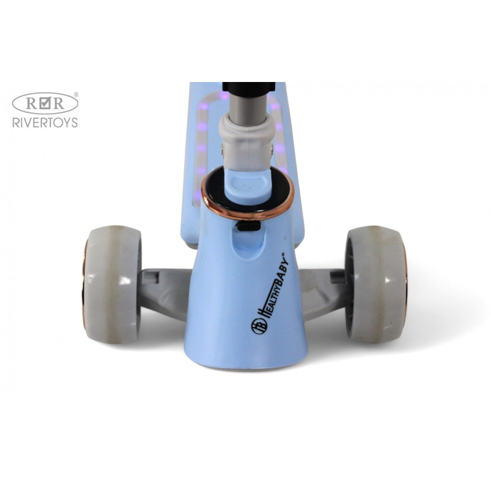 Детский самокат-беговел HB-008 синий