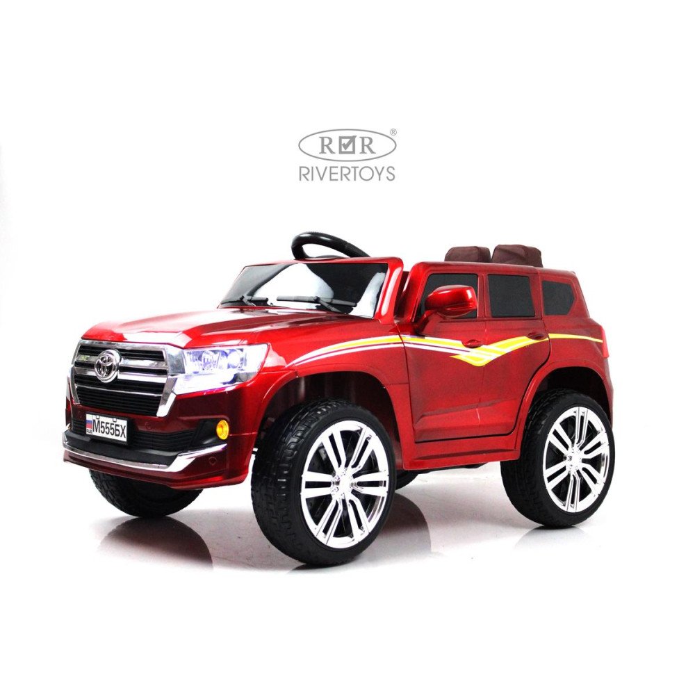 Детский электромобиль Toyota Land Cruiser М555БХ красный глянец