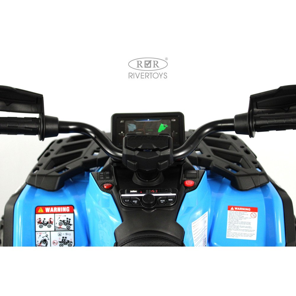 Детский квадроцикл BRP Can-Am Outlander (Y888YY) синий, двухместный