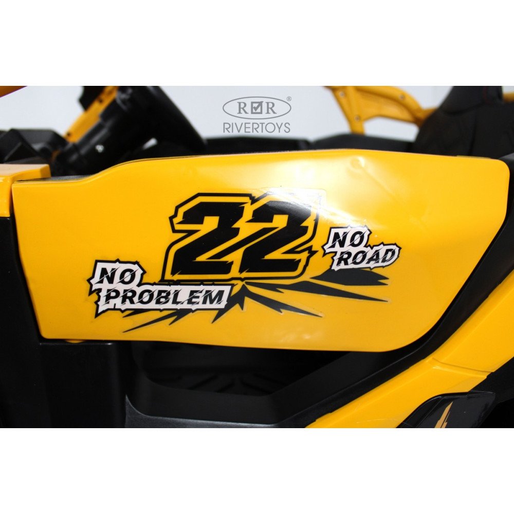 Детский электромобиль багги K707AM желтый