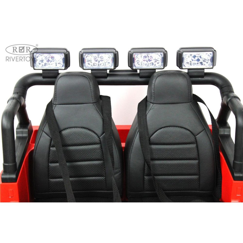 Детский электромобиль Jeep Wrangler T444TT 4WD красный