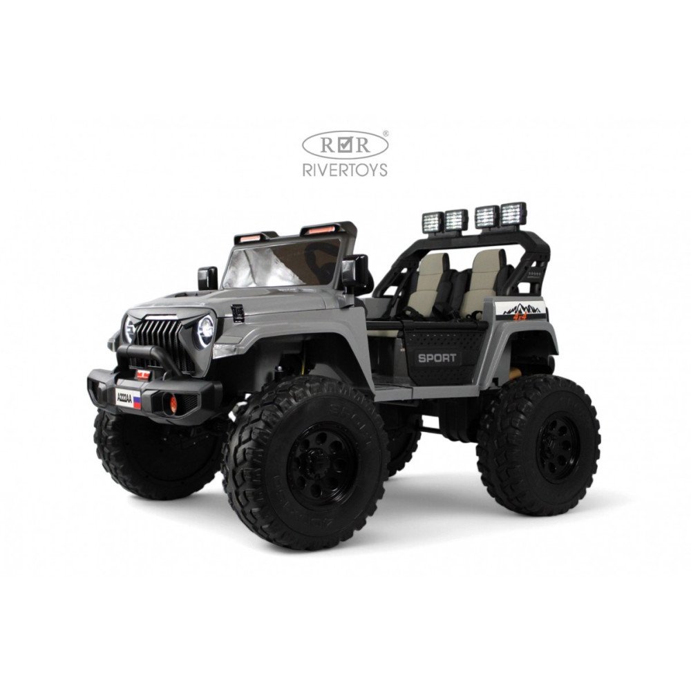 Детский электромобиль Jeep A222AA серый