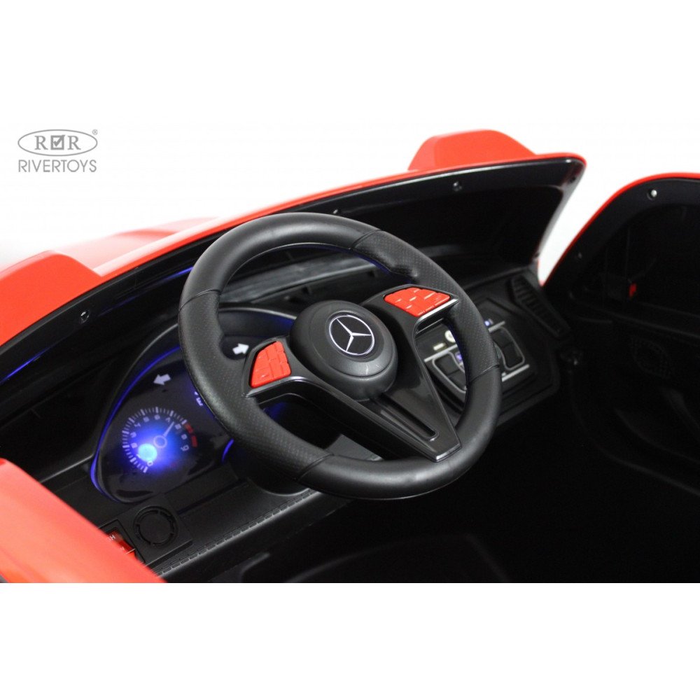 Электромобиль Mercedes М007БХ красный, скорость 12 км/ч
