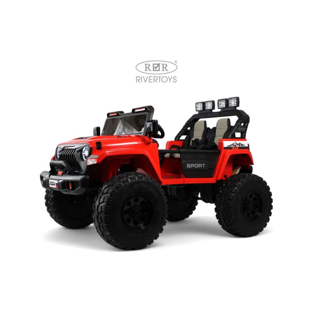 Детский внедорожник Jeep A222AA красный