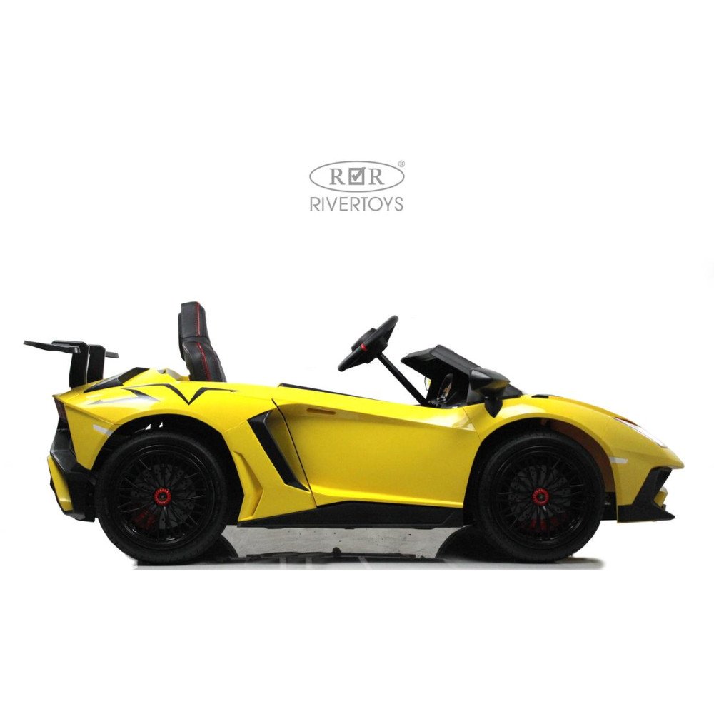Электромобиль Lamborghini Aventador SV (M777MM) желтый