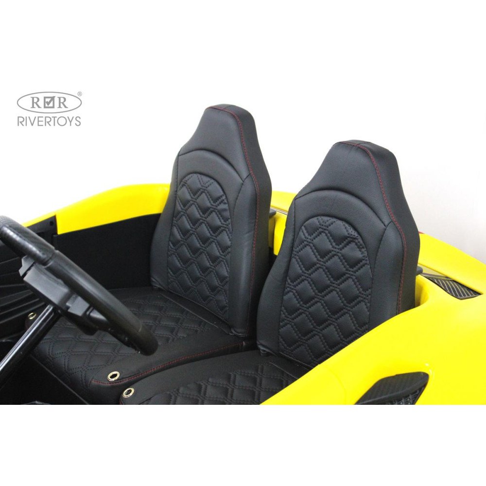 Детский электромобиль Ferrari F111FF желтый глянец