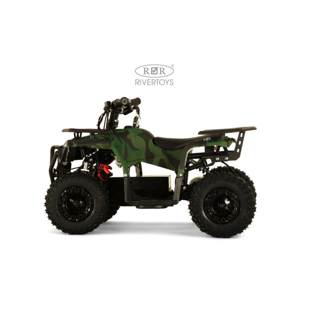 Детский электроквадроцикл MIKA зеленый камуфляж, максимальная скорость 20 км/ч