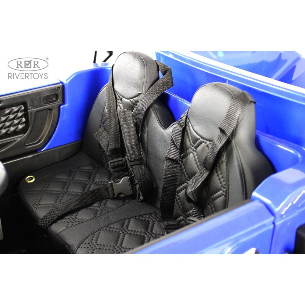 Детский электромобиль грузовик K777AM синий, 4WD, пульт ДУ