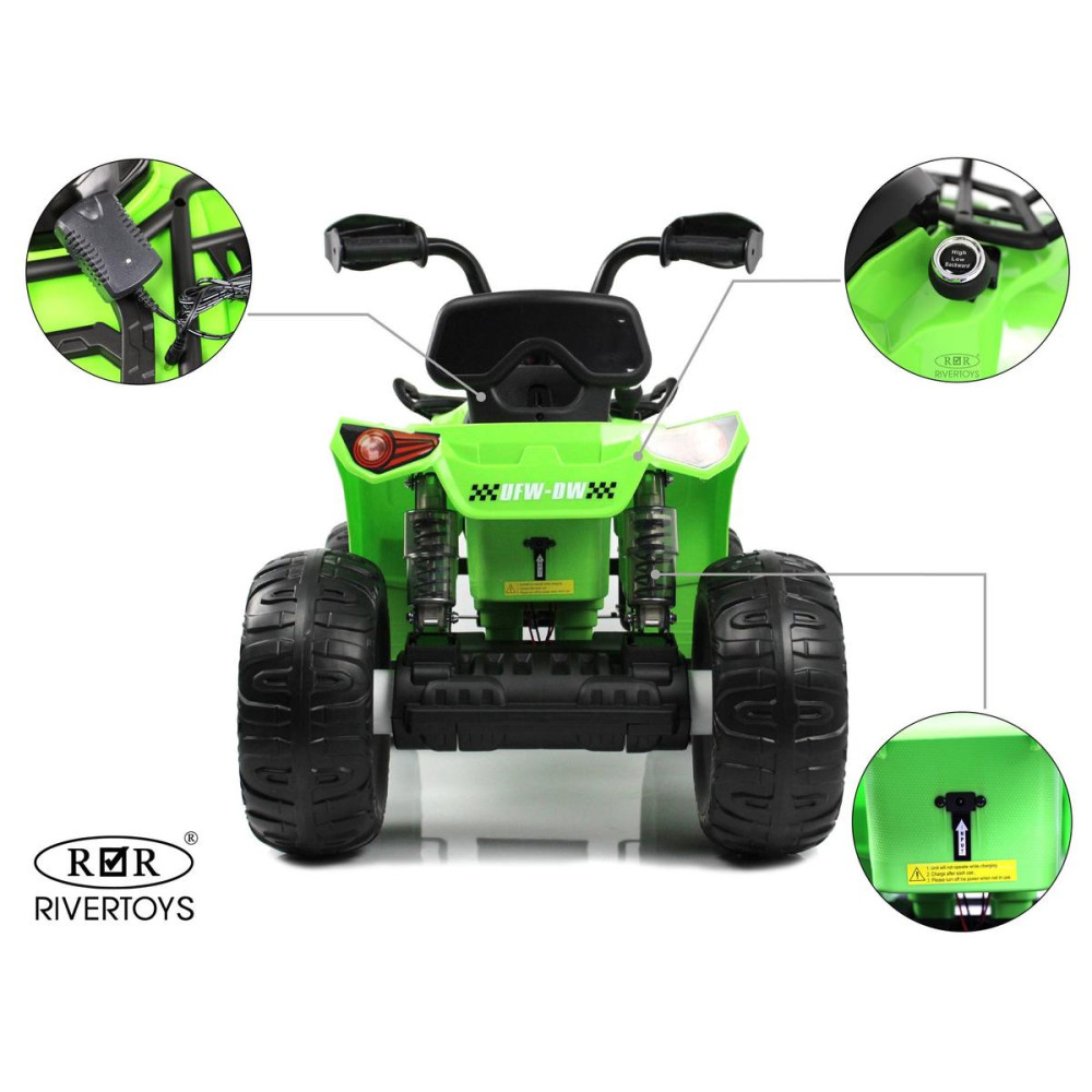 Детский электроквадроцикл JS009 зеленый