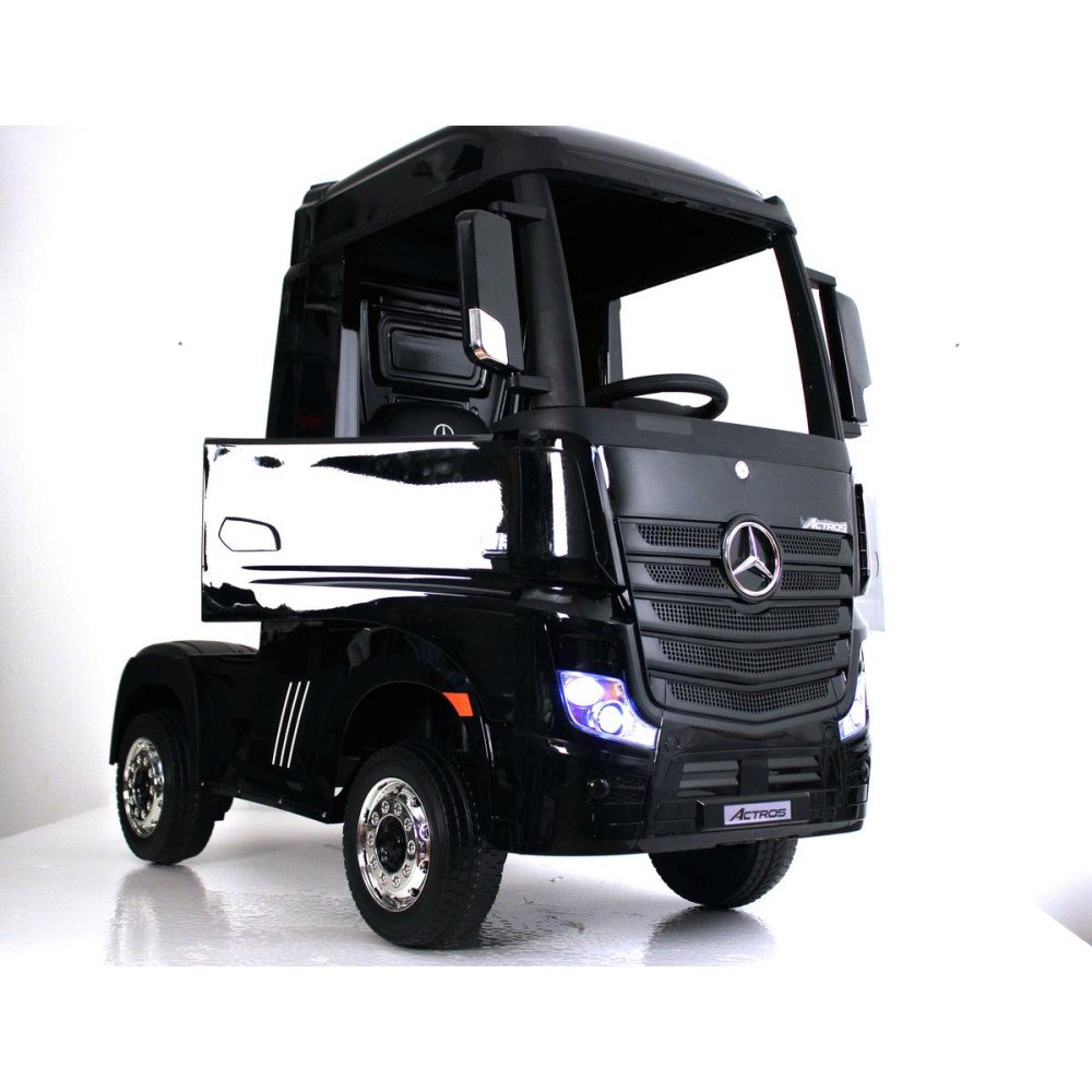 Электромобиль фура Mercedes-Benz Actros 4WD с прицепом (HL358) черный