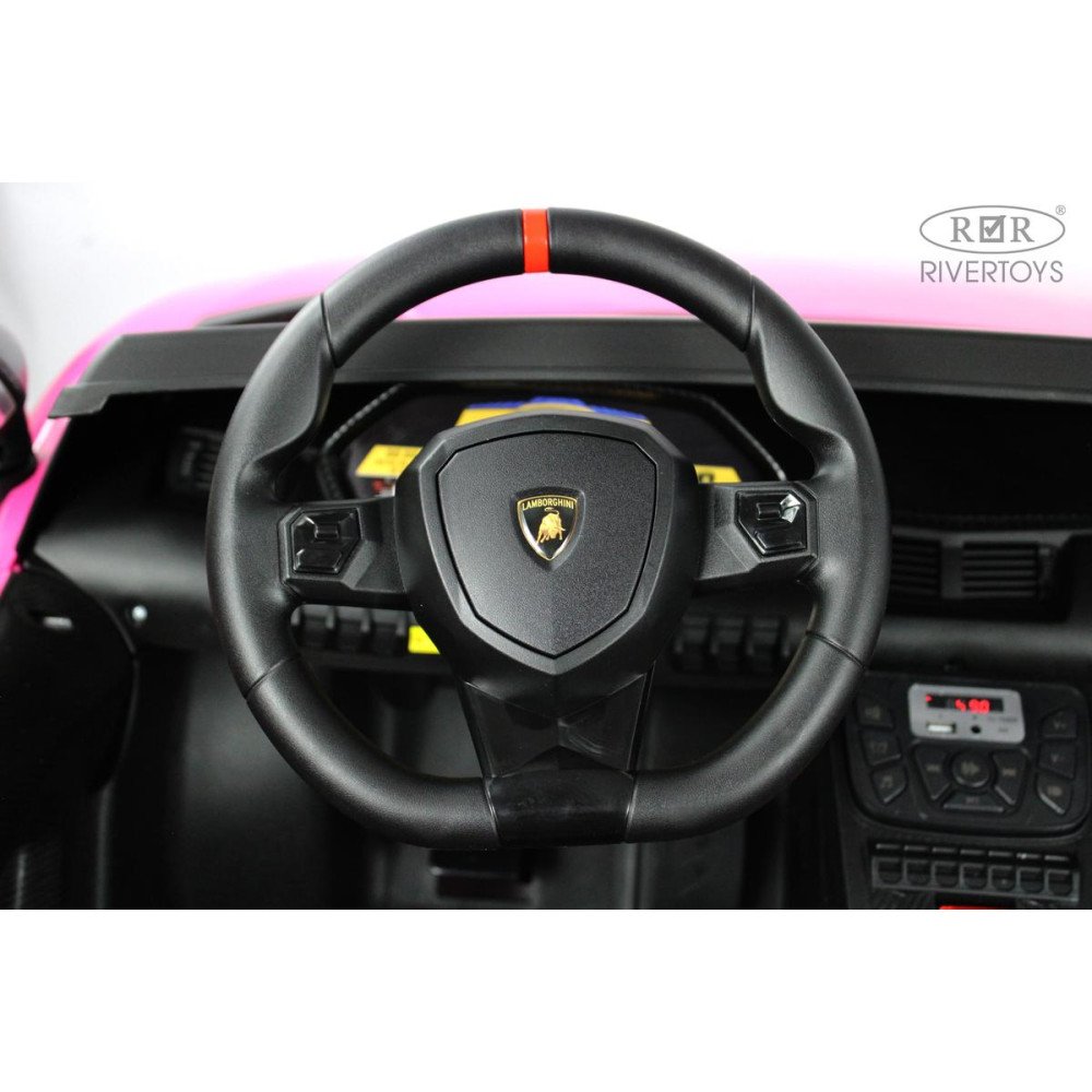 Детский электромобиль Lamborghini Aventador SV (M777MM) розовый