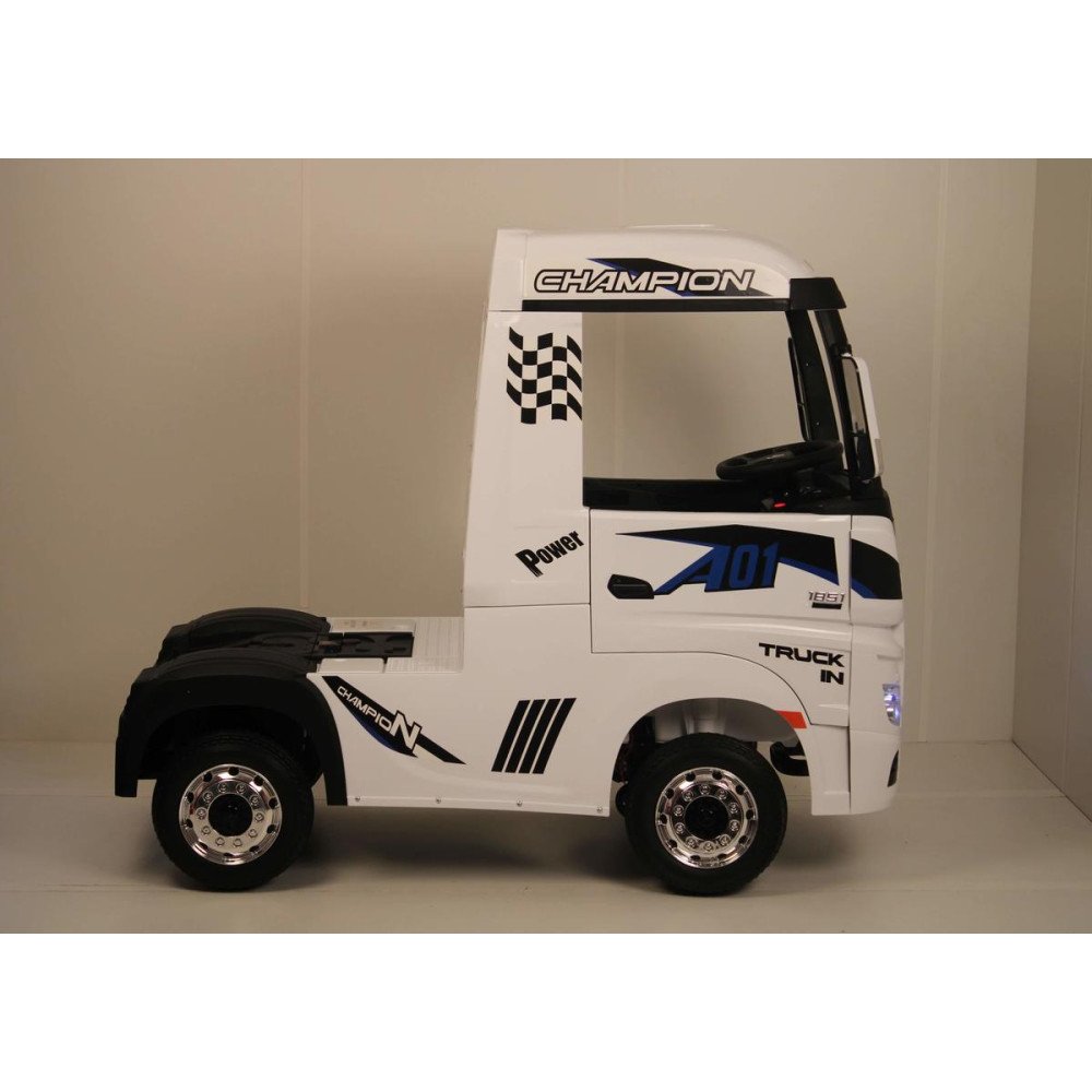 Детский электромобиль фура Mercedes-Benz Actros 4WD с прицепом (HL358) белый