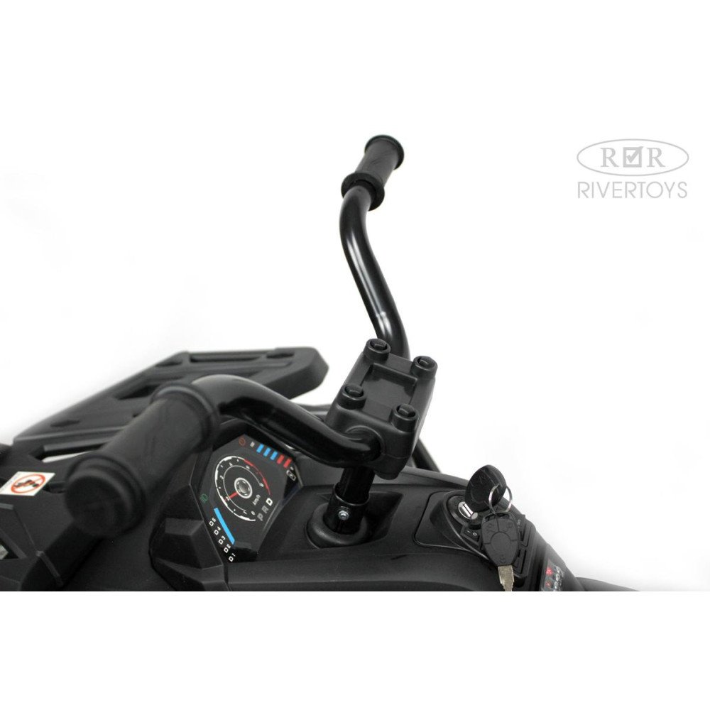 Детский электроквадроцикл H999HH черный Spider (RiverToys), полноприводный, с пультом