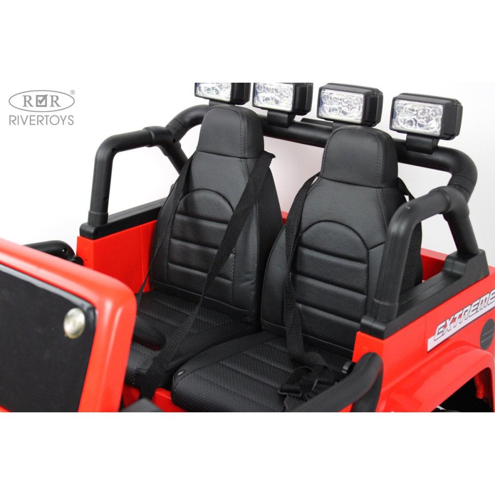 Детский электромобиль Jeep Wrangler T444TT 4WD красный
