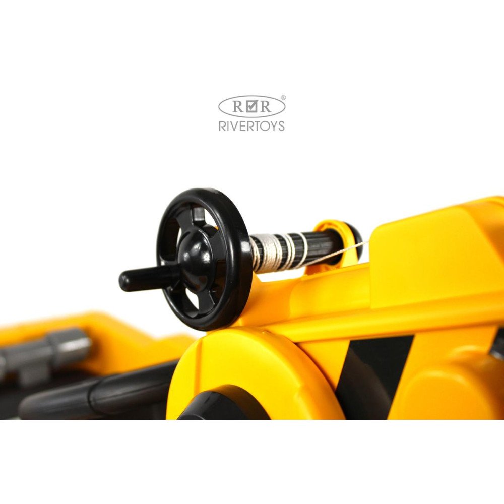 Детский электромобиль G002GG желтый, пожарная машина