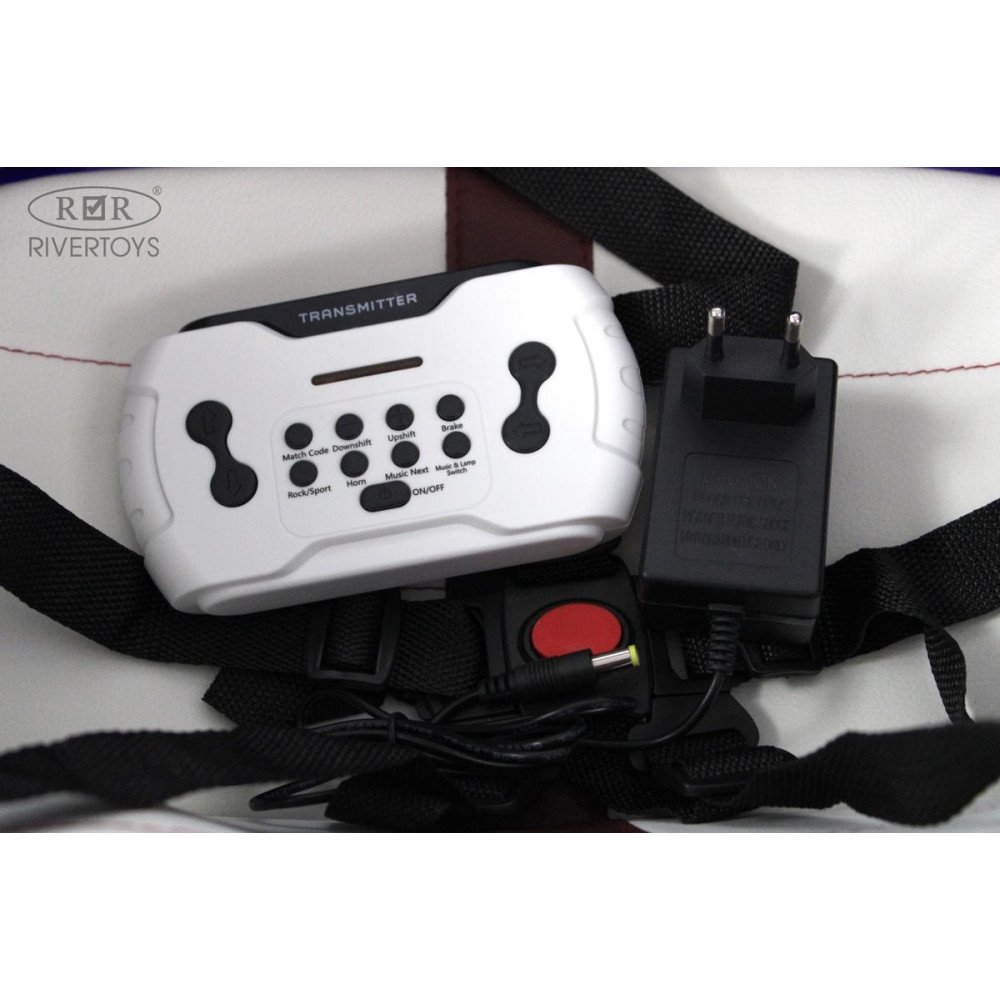 Электромобиль джип Toyota Prado М444БХ черный глянец