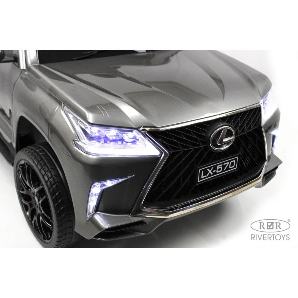 Детская машина Lexus 570 (E555EE) серый глянец с пультом
