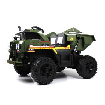 Электромобиль самосвал K111AM зеленый, полный привод