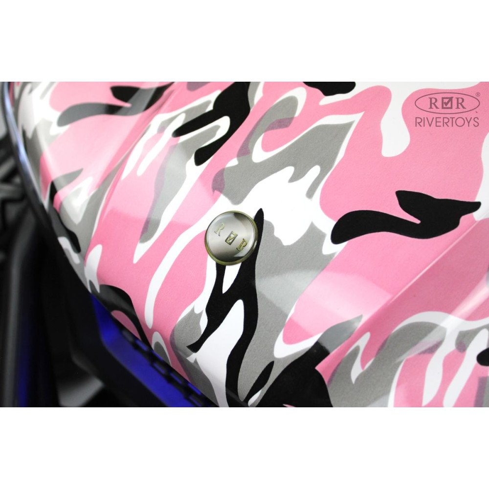 Детский электромобиль T777TT 4WD розовый камуфляж