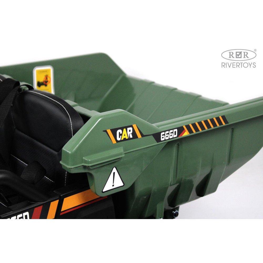 Детский электромобиль грузовик C444CC темно-зеленый