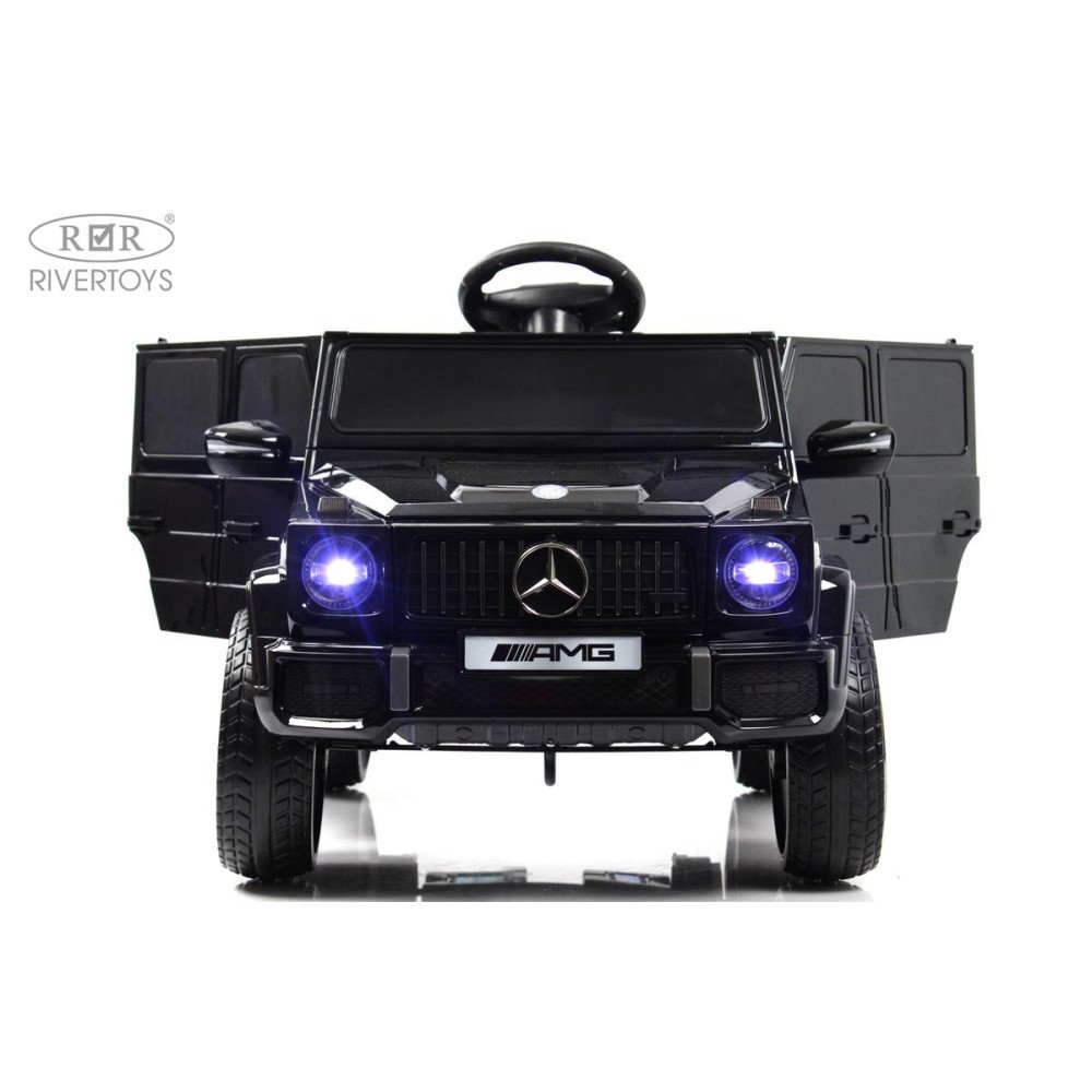 Детская машина джип Mercedes-AMG G63 (G222GG) с пультом, на резиновых колесах (черный глянец)
