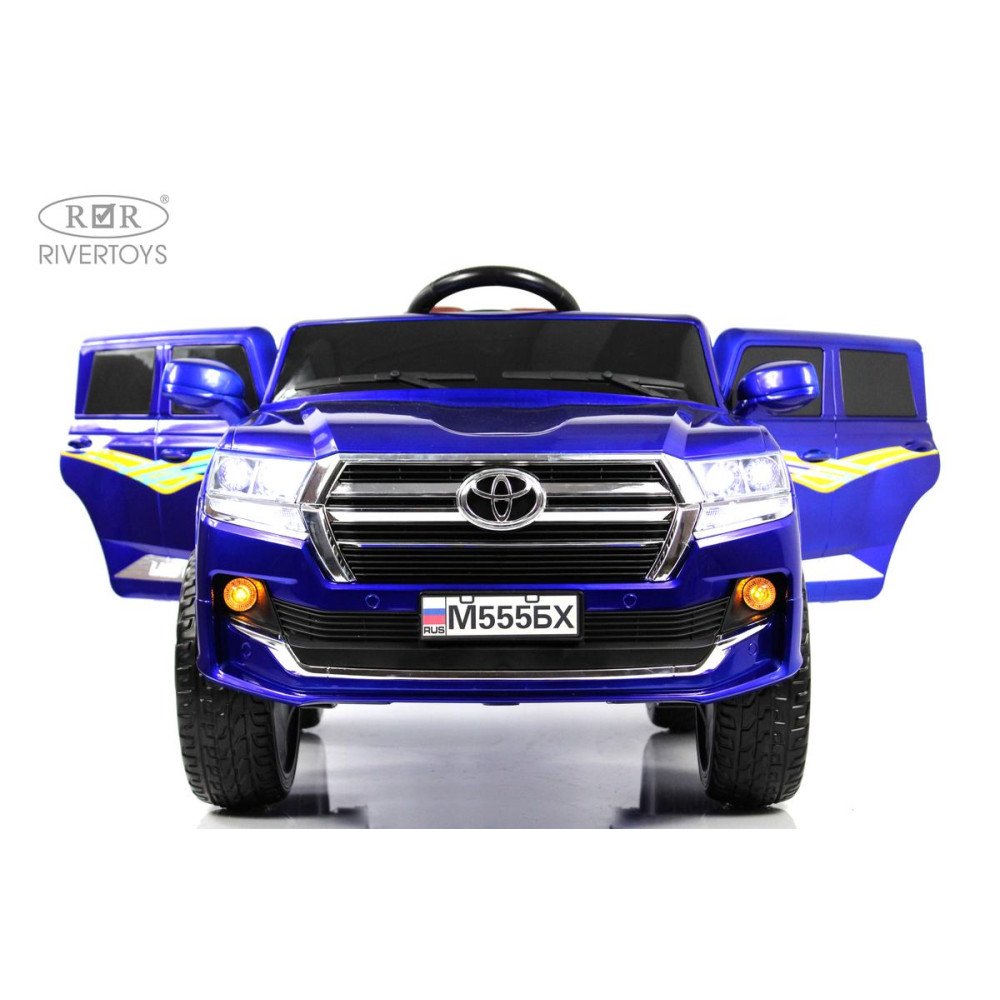 Детский электромобиль Toyota Land Cruiser М555БХ синий глянец