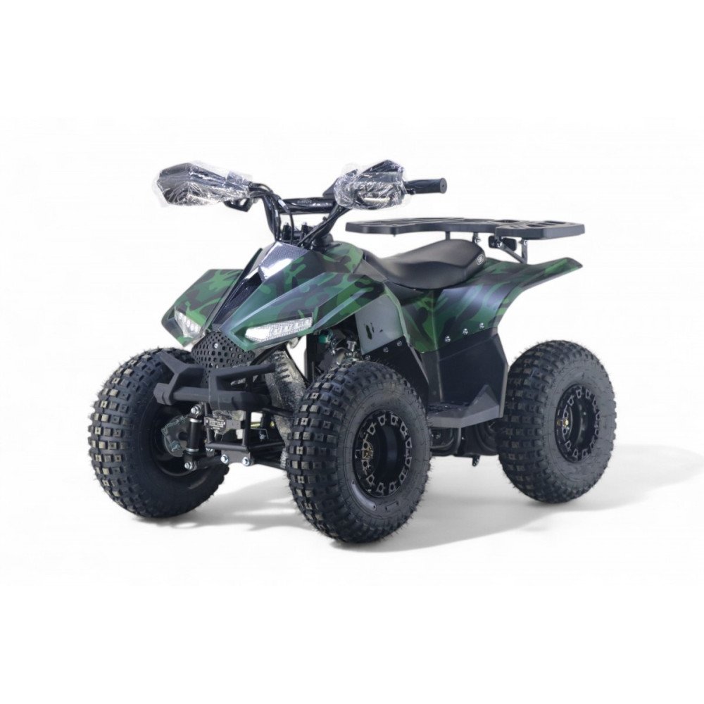 Детский квадроцикл LEON 49CC зеленый камуфляж, бензиновый