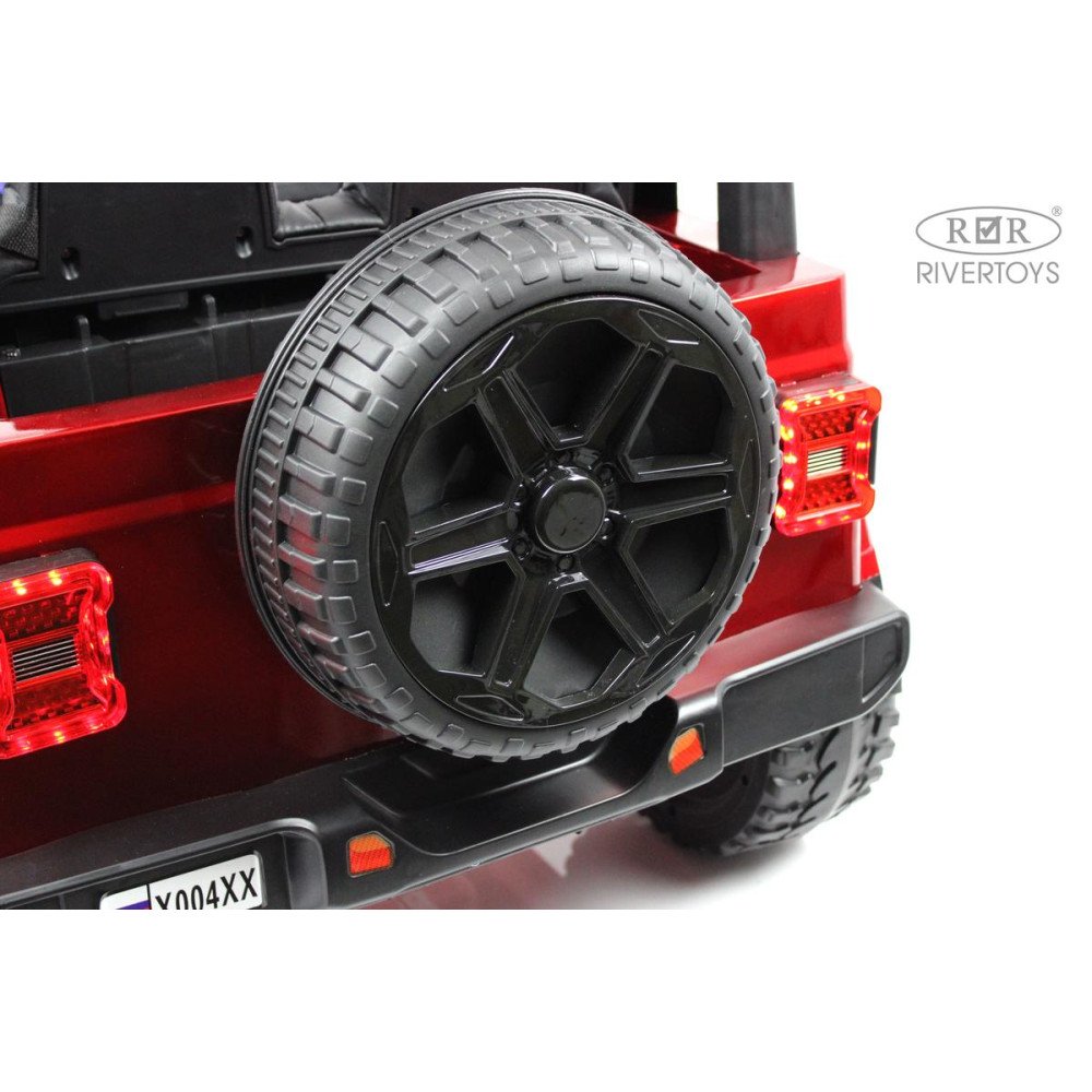 Полноприводный электромобиль Jeep Rubicon X004XX красный глянец