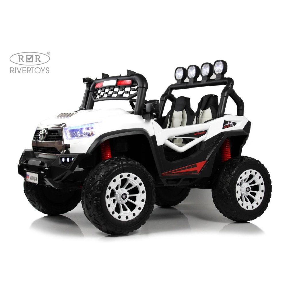 Полноприводный электромобиль джип Toyota М888БХ белый