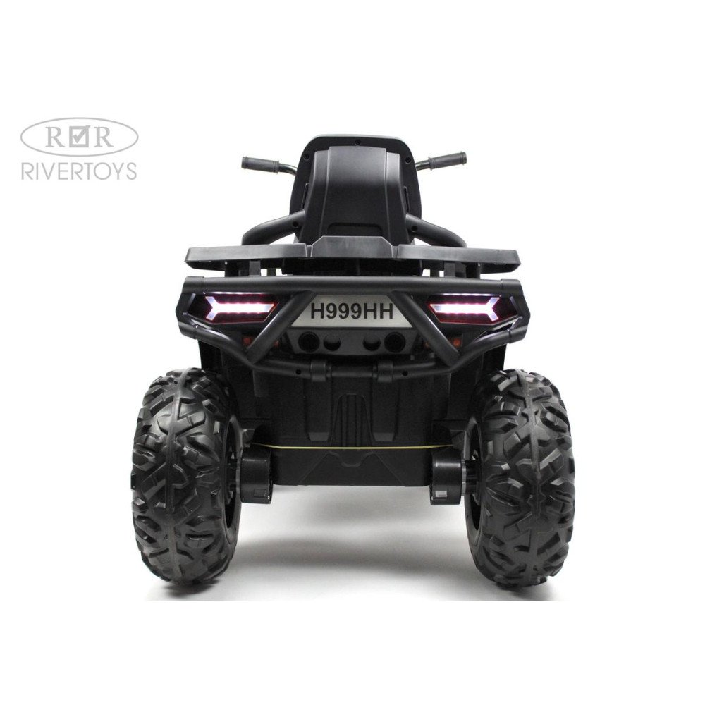 Детский электроквадроцикл H999HH черный Spider (RiverToys), полноприводный, с пультом