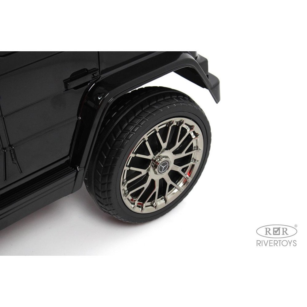 Детская машина джип Mercedes-AMG G63 (G222GG) с пультом, на резиновых колесах (черный глянец)