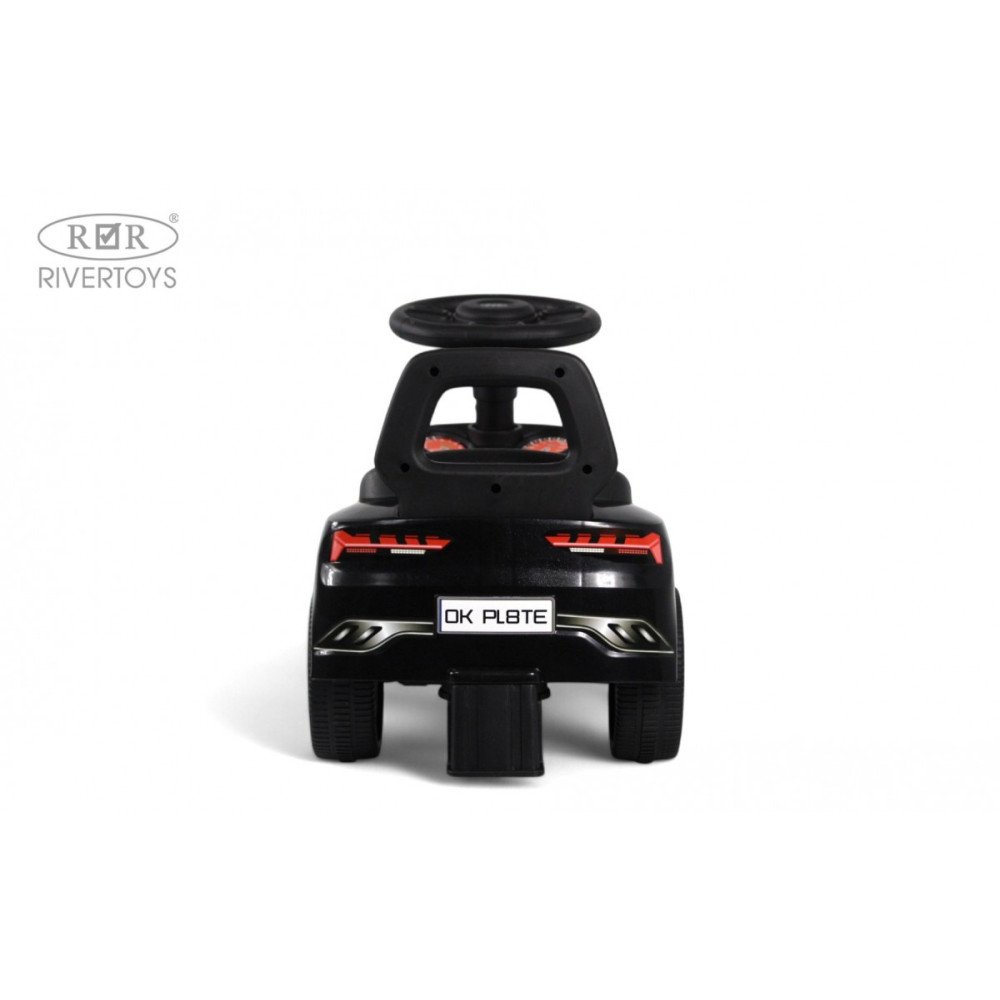 Толокар Audi Z004ZZ-A черный с музыкальным рулём и световыми фарами