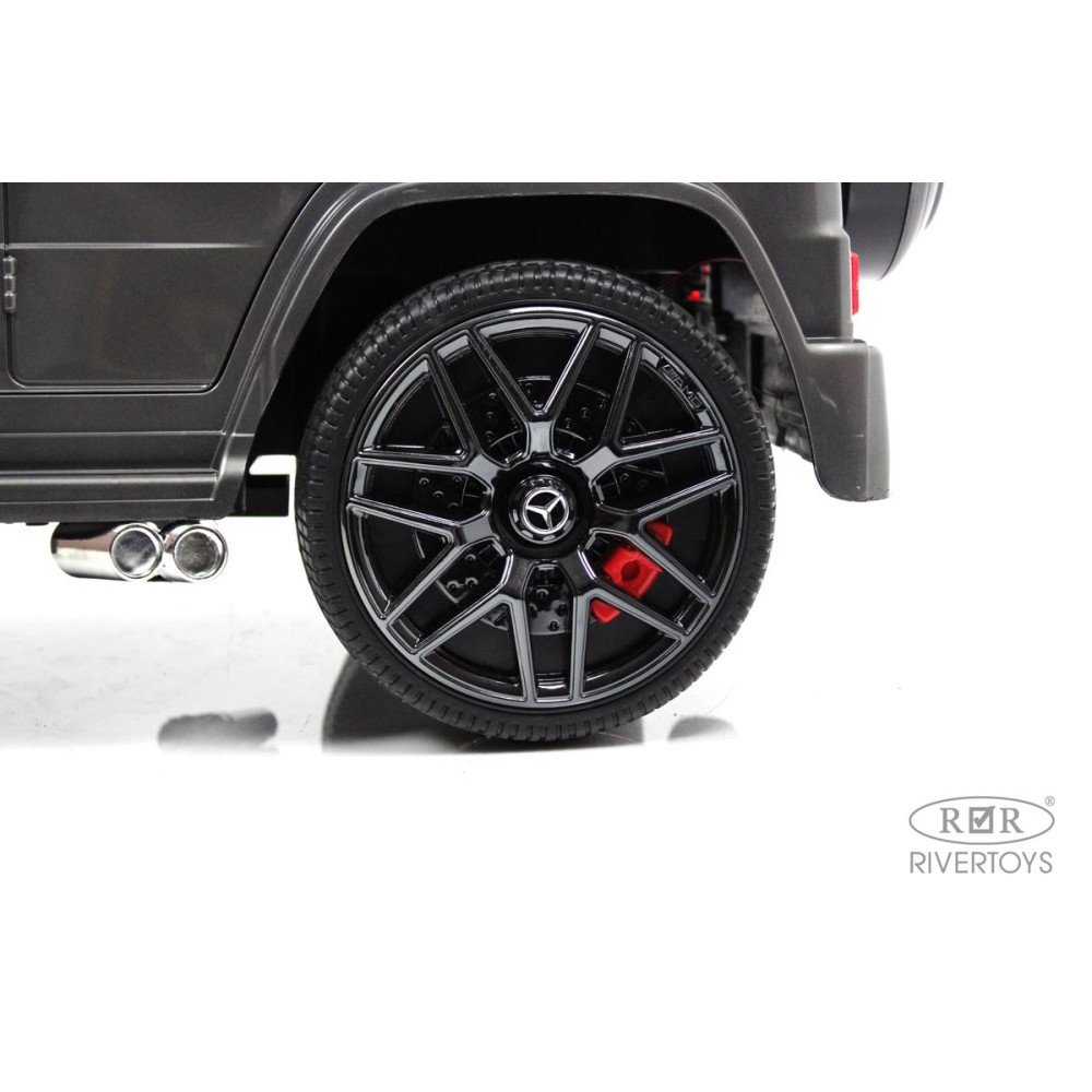 Детский Гелендваген Mercedes-Benz G63 (O111OO) серый глянец, полноприводный
