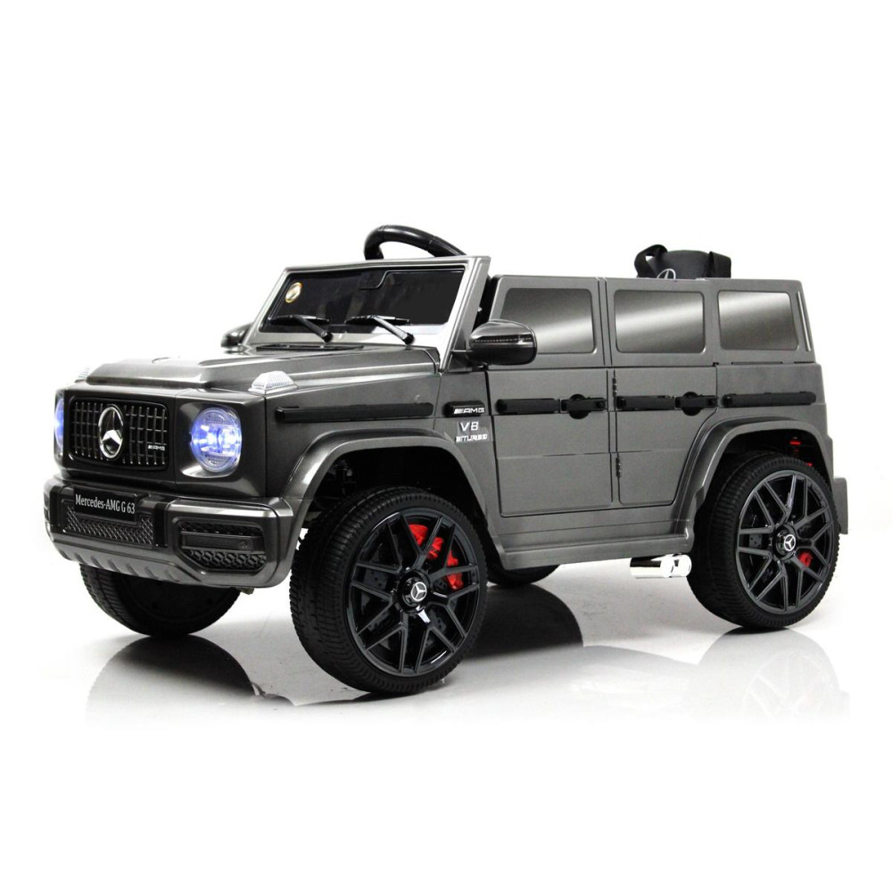 Детский Гелендваген Mercedes-Benz G63 (O111OO) серый глянец, полноприводный