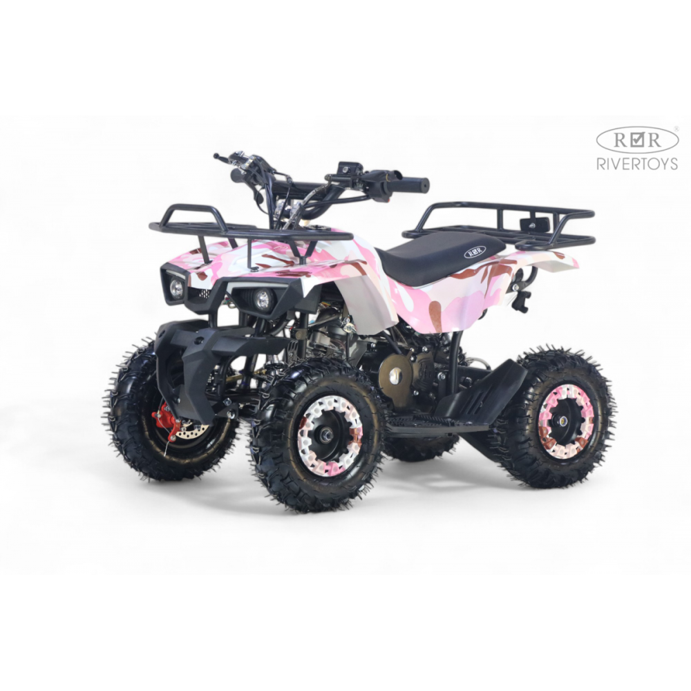Детский бензиновый квадроцикл TIGER розовый камуфляж