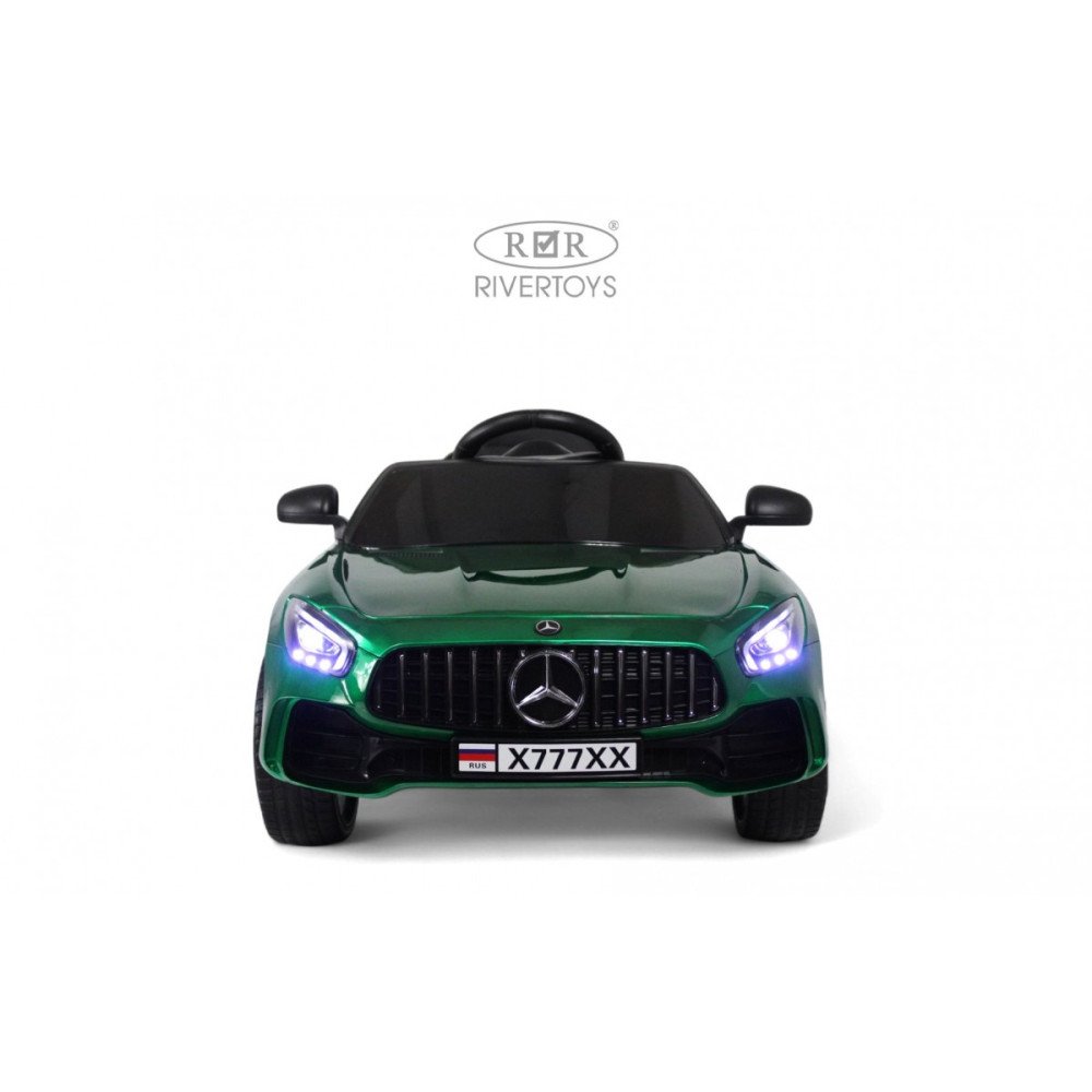 Детский электромобиль Мерседес-Бенц AMG GT X777XX зеленый глянец