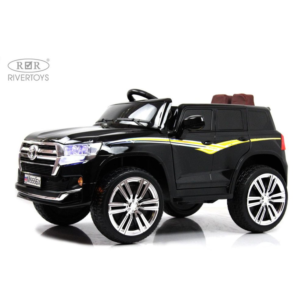 Детский электромобиль Toyota Land Cruiser М555БХ черный глянец