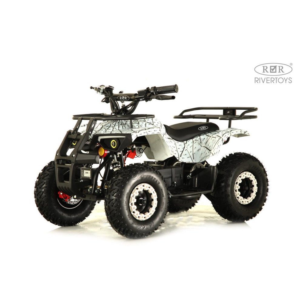 Детский электроквадроцикл TIKI LUX с мощным двигателем 1000W/48V, белый Spider