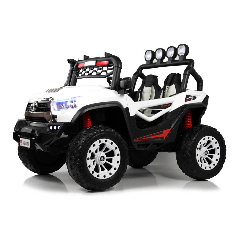 Полноприводный электромобиль джип Toyota М888БХ белый
