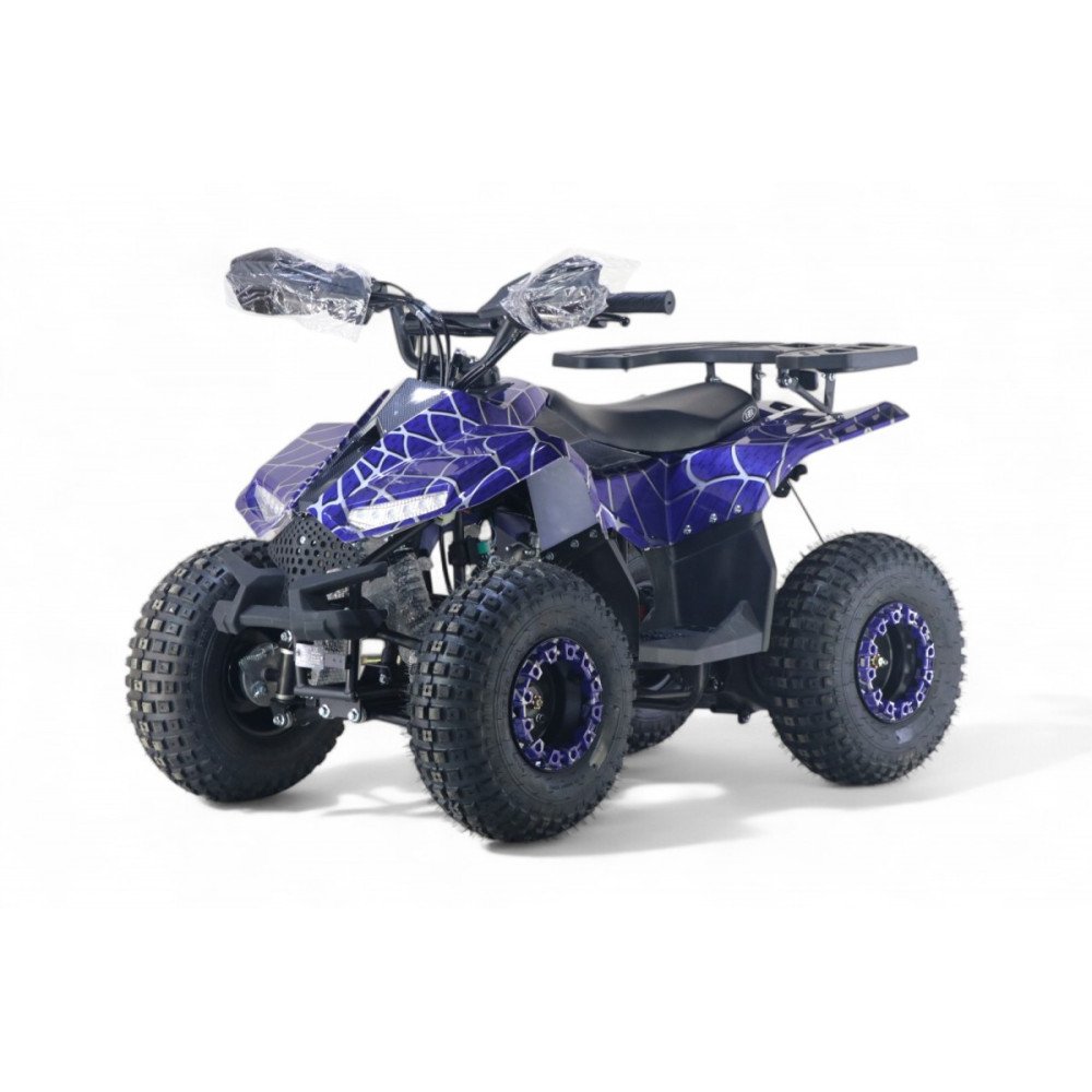 Детский квадроцикл LEON 49CC синий спайдер, скорость 20 км/ч, бензиновый